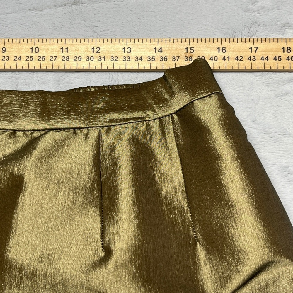 Nicolette Womens Skirt Suit 14W Gold Shimmer Ruffle Hem 2 Piece Set - Picture 8 of 16